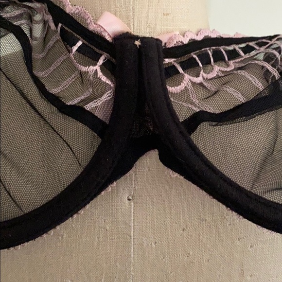 Black and Pink Freya Mesh Bra (Never Worn) - Picture 6 of 6